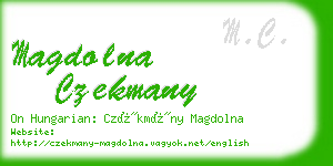 magdolna czekmany business card